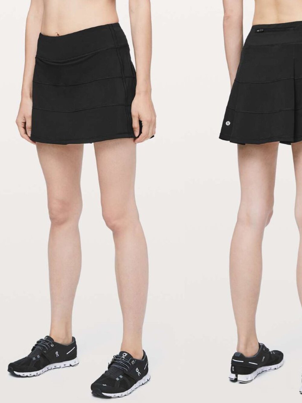 Lululemon Black 4 Way Stretch Pace Rival Skirt